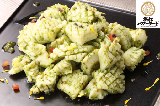 <p>遠州灘産紋甲烏賊の春野山椒和え</p>